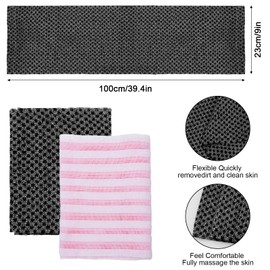 2 Piece Exfoliating Body Scrub Loofah Back Scrubber, Deep Exfoliating Towel/Natural Body Exfoliator Bath Scrub Loofah for Men & Women