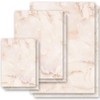 Letter Paper Marble & Structure Marble Terracotta DIN A5 Format