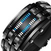 Binary Matrix Blue LED Digital Watch Abrasion Resistant Fashionable Binary