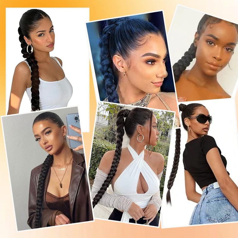 2 packs Braided Hair Extension for black women Straight Wrap