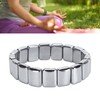Terahertz Rectangle Bead Bracelet Energy Stone Fashion Unisex Terahertz Elastic