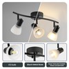 KEESFU 3 Light Track Lighting Fixtures Ceiling,Adjustable Directional Ceiling Lights