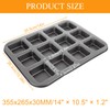 MUXHEL 3 Pcs 12-Cavity Brownie Pan with Dividers, 14" ×