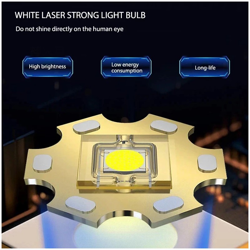 Aeternam Rechargeable Tac Flashlight, 1000+ LMS, Zoomable, LED, USB, IP65,