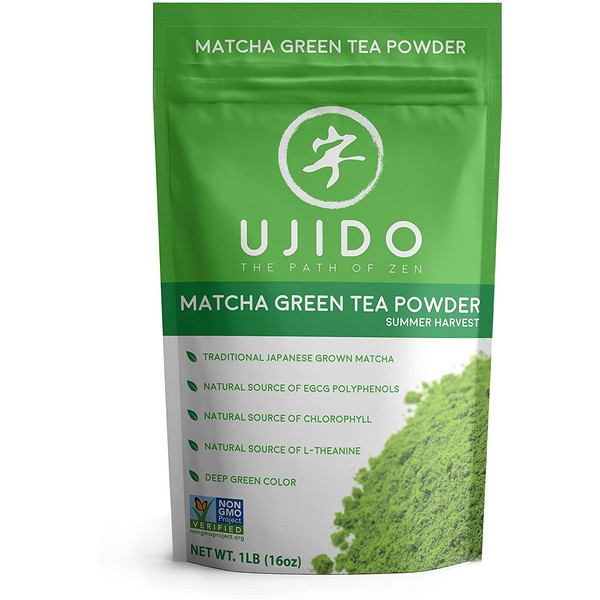 Ujido Japanese Matcha Green Tea - Summer Harvest - 2nd Harvest - High Culinary Grade (16 Ounce)