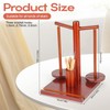 Yarn Holder for Crocheting, Wooden Rotating Yarn Spinner with 2