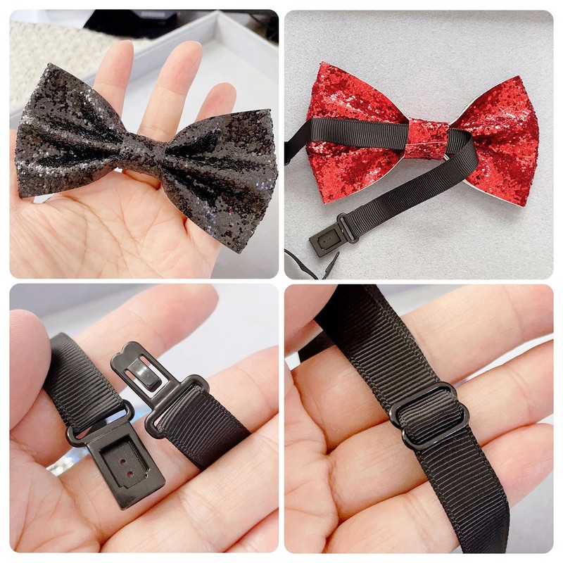 NyxSeat 2 Piece Bow Tie, Adjustable Bow, Christmas Bow Tie,