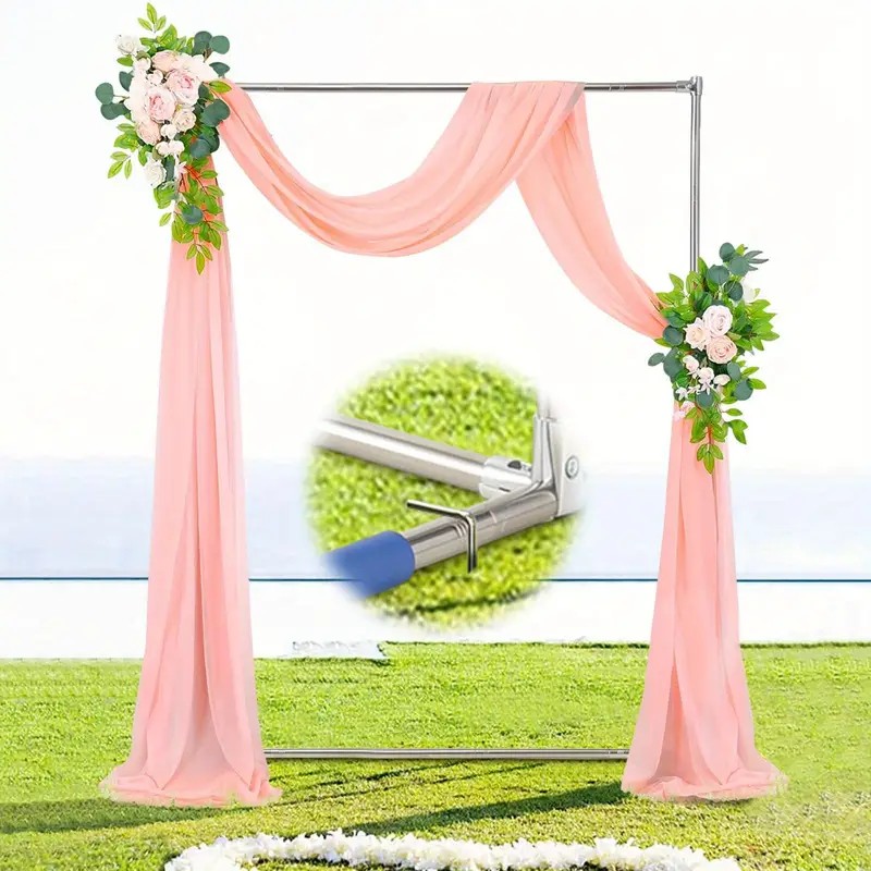 Nicecho White Square Wedding Arch hanging Flower Strong Stand for