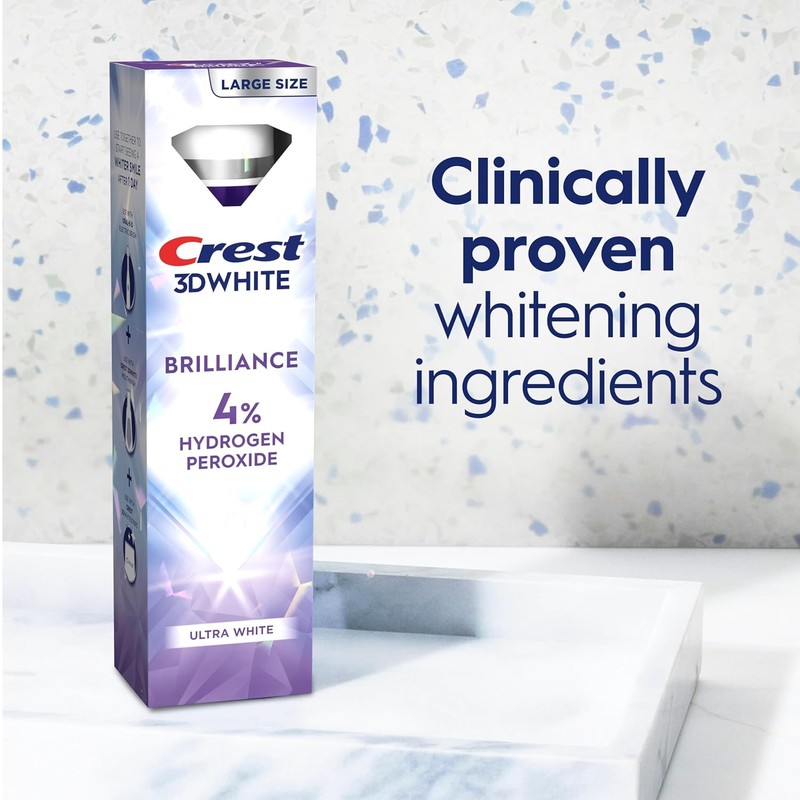 Crest 3D White Brilliance Pro Ultra White Teeth Whitening Toothpaste,