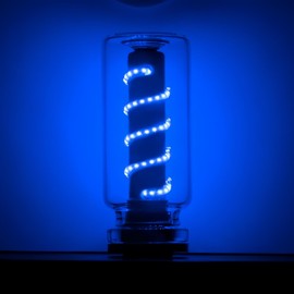 3D Dimmable Touch Control USB Car Interior Lights - Retro Creative LED Ambient Lighting, Universal USB Lights for Cars, bedrooms, Camping, Parties, Mini Decorative Lights (Clear-Blue)