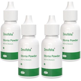 4 polvos para estomas, polvos de barrera cutánea para ostomía, polvos médicos protectores para el cuidado de la piel, polvos adhesivos para estomas, suministros para ostomía (4 x 1 oz)
