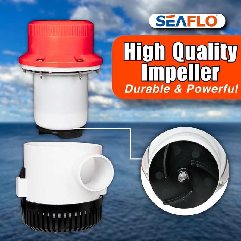 SEAFLO 01 Series 4700 GPH Bilge Pump – 12V, 2"