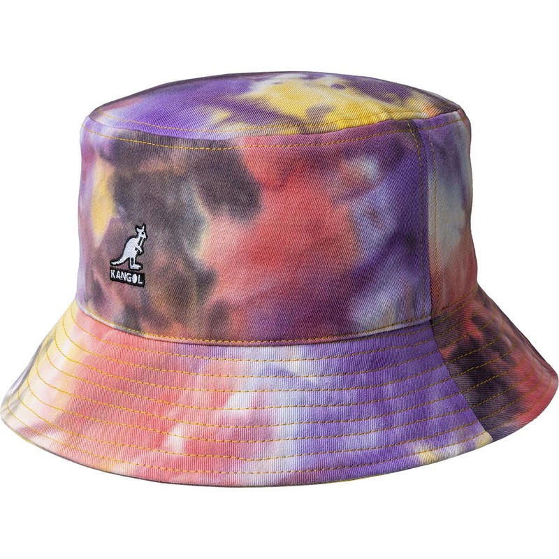 Kangol Tie Dye Bucket Hat - Blue/Pink, multicoloured