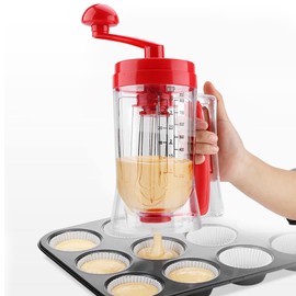 Manual Pancake Cupcake Batter Mixer Dispenser Blender Machine Baking Tool