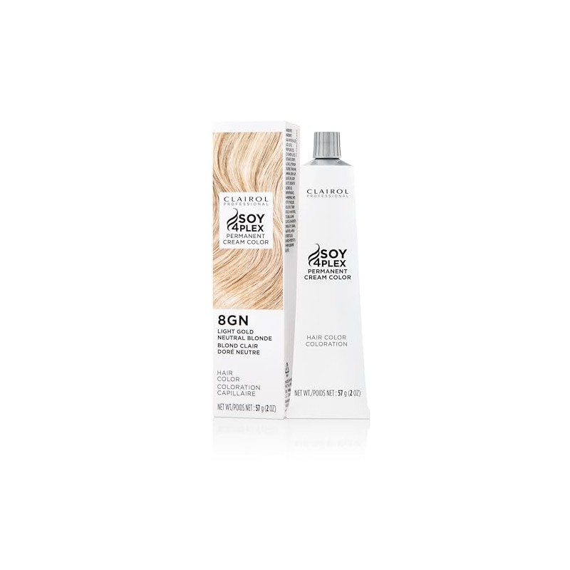Clairol Permanent Crème, 8gn Light Gold Neutral Blonde, 2 oz.