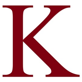 Applicable Pun Kappa Greek Letter K - Vinyl Decal for Outdoor Use on Cars, ATV, Boats, Windows and More - Burgundy 10 Inches Tall