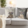 Kelly Stevens-McLaughlan, Bohemian Deer on Cream Cushion / Pillow Cover,