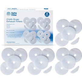 Fette Filter - Cloth Dryer Filters Compatible with Sonya, Panda, Avant, Magic Chef Dryers - Multi Pack (Pack of 16)