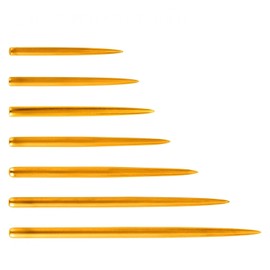 ONE80 Dart Steel Tip Long Taper Point Interchangeable Tips Steel Darts - High Quality Steel Dart Tips for Precise Throws & Optimal Board Adhesion (Gold, 36 mm)