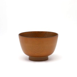 Yamanaka Lacquer T-927298 Kyoto Type Barrel Heather Soup Bowl, Brown