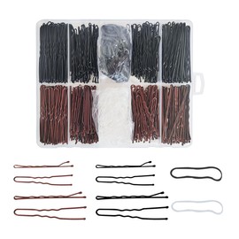 600 Count Hair Accessories Set, Bobby Pins and U-Shaped Pins with Hair Ties