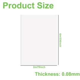 Extra Thick Polyethylene Film, Transparent Greenhouse Film, Plastic Film, Dust Protection, Tear-Resistant, Polyethylene Garden Film for Gardening, Greenhouse, Polytunnel (2 x 6 m)