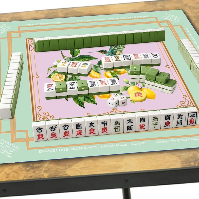 Lrrtwer Mahjong Mat for Table Anti-Slip, Noise-Reducing Mahjong Table Mat