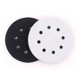 YFFSFDC Curved Surface Polishing Adapter, Round Type, 2 Pieces, Diameter 4.9 inches (125 mm), 8 Holes, Replacement Cushion Pad for Random Sanders, Shockproof, Rust Removal, Sponge File, Sponge Buff Pollisher, Electric