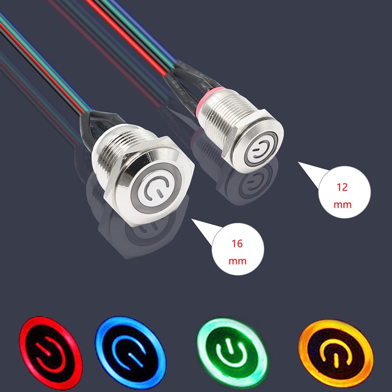 XMSJSIY Chassis Switch Host Metal Button, Computer Case LED Power