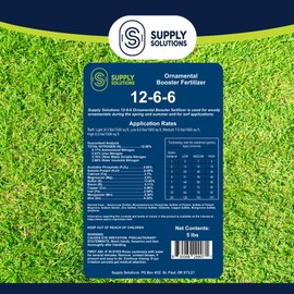 Supply Solutions 12-6-6 Ornamental Booster Fertilizer - Plant Food Topdress on Foliage, Nurseries and Landscapes - Controlled Release NPK Plant Fertilizer with Macro and Micro Nutrients (50lbs)