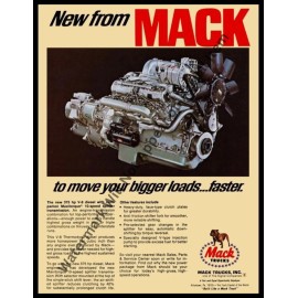 1972 Mack Trucks Thermodyne V8 Diesel Engine Sales Ad Photograph Print 8.5x11"