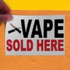 Decal Stickers Multiple Sizes Vape Sold Here Black Red Industrial