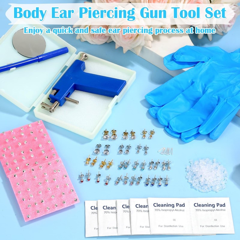 Ear Piercing Gun with Piercing Tools Kit, Professional Ear Nose