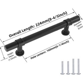 goldenwarm 10 Pack Cabinet Handles 160mm Cupboard Handles Kitchen Cabinet Handles Wardrobe Door Handles Bathroom Cupboard Handles Kitchen Drawer Handles Vintage Drawer Handles Cabinet Door Handles