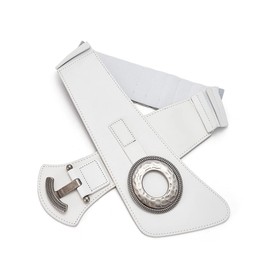 Elastic Belt for Women Waist Belt Plus Size 27"-70" White Wide Belts for Women Dresses Stretch Belt 4.7" Width (White, Waist:43"-51")