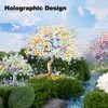 AuriicLeaf Flower Tree Scrapbook Stickers Set, 60PCS Holographic Ephemera for