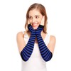 Bienvenu Punk Gothic Rock Long Arm Warmer Fingerless Gloves, Black