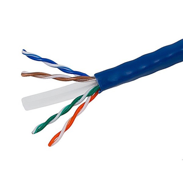 Monoprice Cat6 Ethernet Bulk Cable - 250 Feet - Blue | Network Internet Cord - Stranded, 550Mhz, UTP, CM, Pure Bare Copper Wire, 24AWG