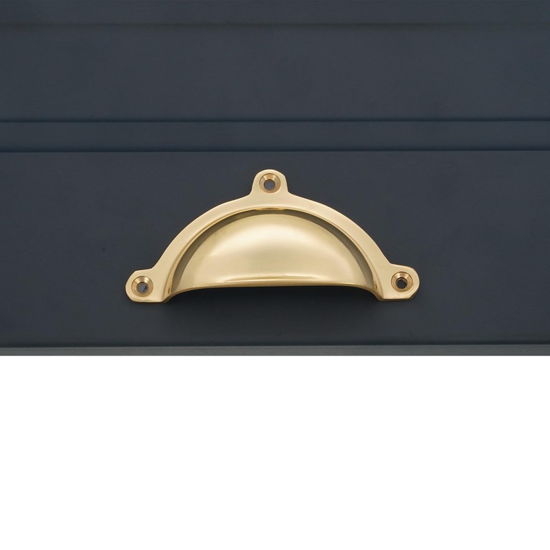 Infinity Decor Cottage Semi Circle Solid Brass Cup Pull Handle