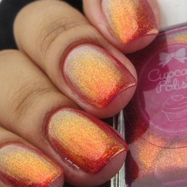 Flower Power - Berry Red Shimmer Nail Polish by Cupcake Polish