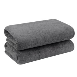 VIVOTE Microfibre Tea Towels, Super Absorbent & Durable Tea Towel for Kitchen, Reusable Dish Towels for Drying Dishes, Grey 54 x 70CM, 2 Pieces