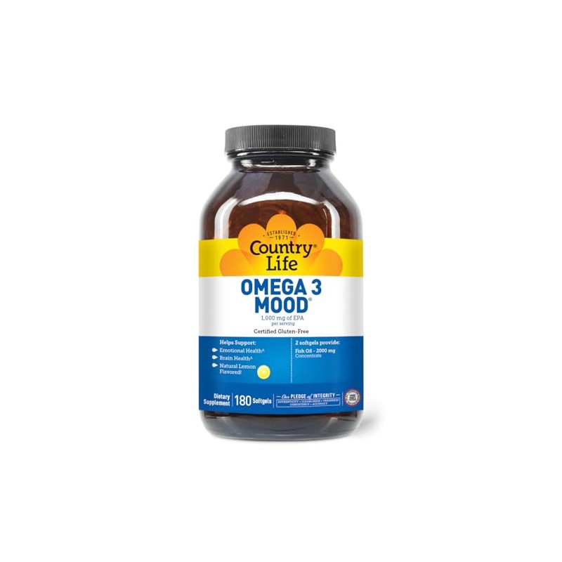 Country Life - Omega 3 Mood Capsules, with EPA and