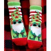 Jefferies Socks Boys Fuzzy Holiday Gnome Monster Stripe Non-Skid Slipper