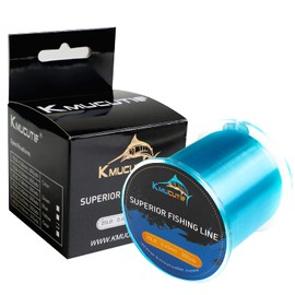 Kmucutie Fishing Line, Monofilament Fishing Line 300 Yds Ultimate Strength, Shock Absorber, Suspend in Water, Knot Friendly - Mono Fishing Line 10-40LB (Transparent Color, 10LB/0.28MM/300YDS)