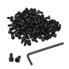 iexcell 100 Pcs #6-32 x 1/4" Alloy Steel 12.9 Grade Hex Socket Head Cap Screws Bolts Kit, Black Oxide Finish