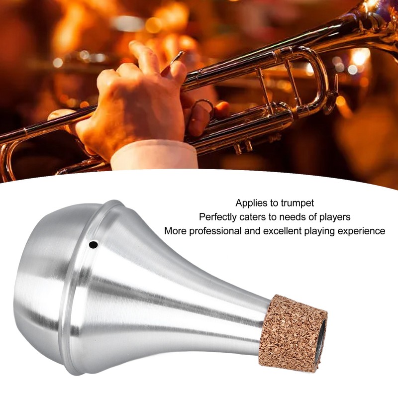 Trumpet Mute Silencer Aluminum Alloy Practice Musical Instrument Part Accessory