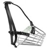 Dog Chrome Metal Muzzles Wire Basket Adjustable Leather Straps German