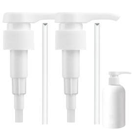 Pack of 2 Dosing Pump 1 L Syrup for Best B. Nutrition, 30 mm Screw Bottle Dosing Dispenser, Reusable Pump Dispenser for 0.5/1 L, Pump Head with 3 Long Hoses for 28/410 Thread Container Bottle