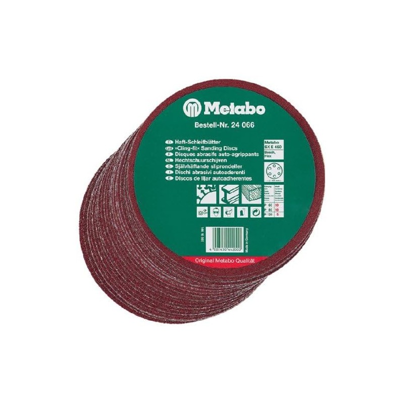 Metabo 624066000 Sxe450 25 Assorted Sanding Discs, Green