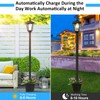 72" Solar Outdoor Light with Planter,Waterproof Solar Post Lamp Ligts,Solar